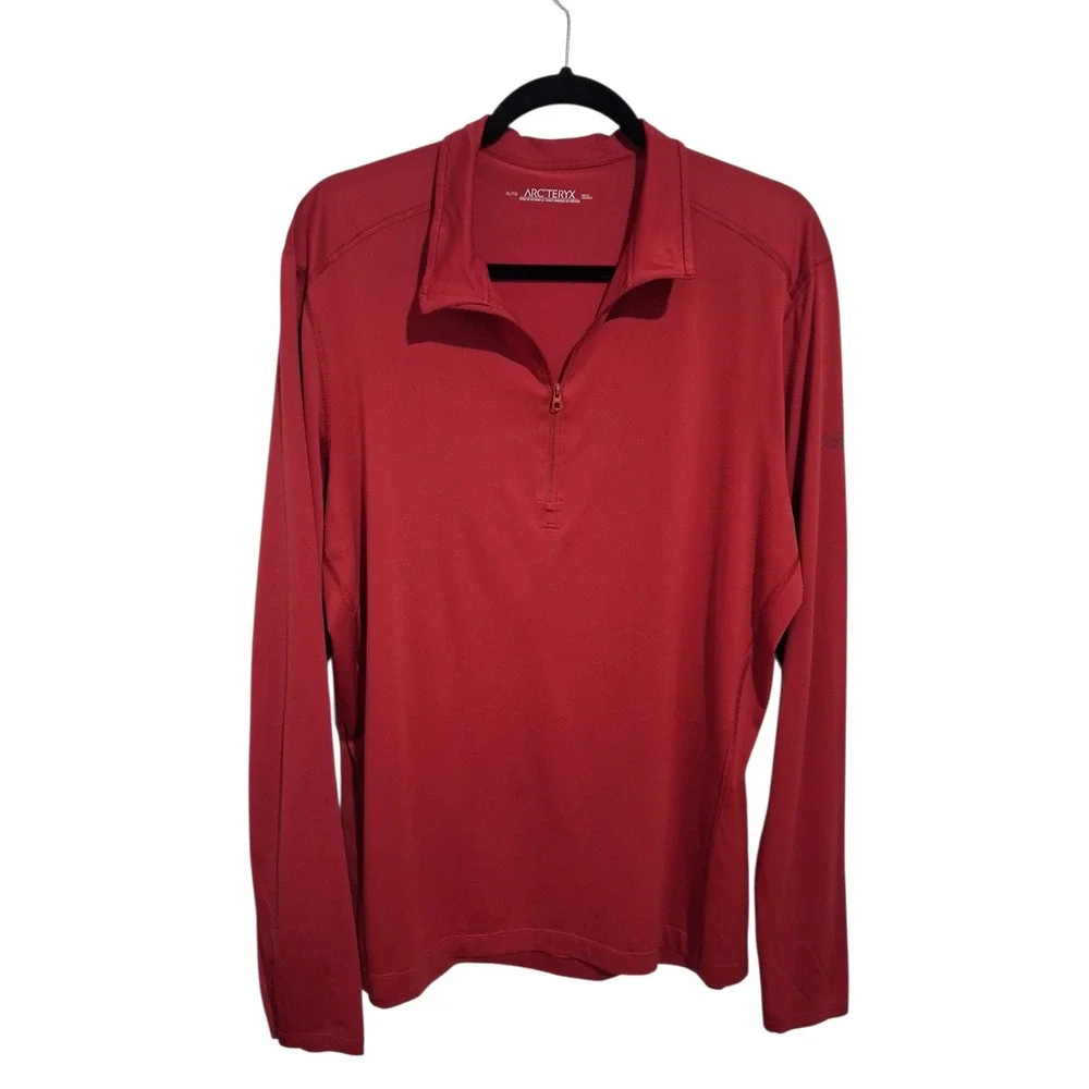 Arc'teryx ¼ Zip Men's Size XL Ribbed Long Sleeve Base Layer Lightweight Pullover